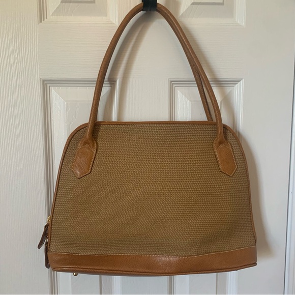 Eric Javits Natural Woven Tan Straw Shoulder Bag Purse Summer - Picture 4 of 16